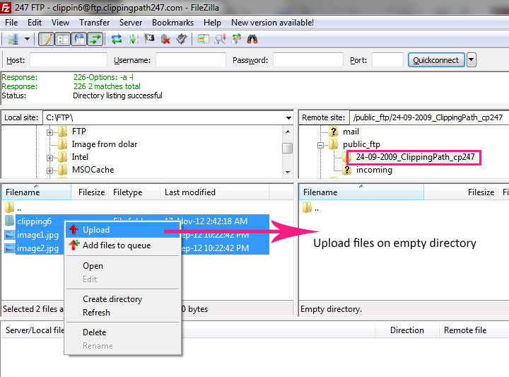 File upload procedure